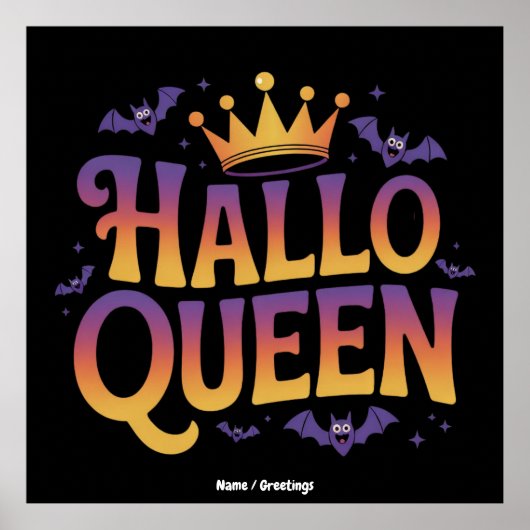 Halloqueen Bat Vrouwen Kostuum Kroon Uw Spooky Poster (Voorkant)