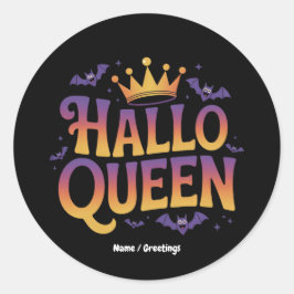 Halloqueen Bat Vrouwen Kostuum Kroon Uw Spooky Ronde Sticker