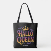 Halloqueen Bat Vrouwen Kostuum Kroon Uw Spooky Tote Bag (Achterkant)