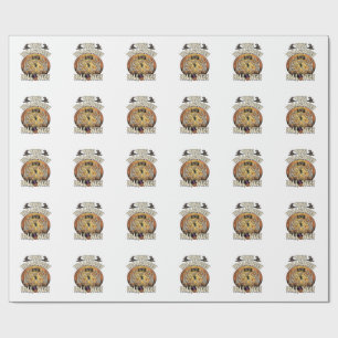 Halloqueen Houdt van Halloween Skelet Handen Zwart Cadeaupapier