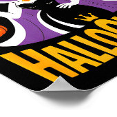 Halloqueen Retro Vamre Queen Halloween Pumpkins Ba Poster (Hoek)