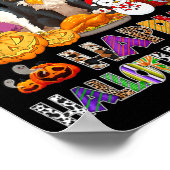 Hallothanksmas Border Collie hond Halloween Poster (Hoek)