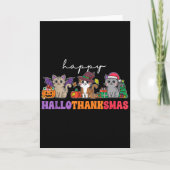 Hallothanksmas Cats _ Uni-adults, Uni-kids, Black, Kaart (Voorkant)