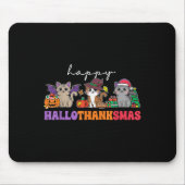 Hallothanksmas Cats _ Uni-adults, Uni-kids, Black, Muismat (Voorkant)