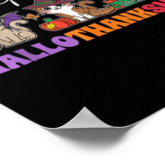 Hallothanksmas Cats _ Uni-adults, Uni-kids, Black, Poster (Hoek)
