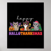 Hallothanksmas Cats _ Uni-adults, Uni-kids, Black, Poster (Voorkant)