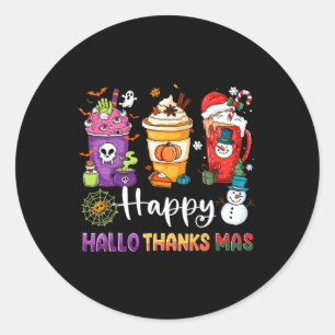 Hallothanksmas Chocoladesap Drink kerst Ha Ronde Sticker