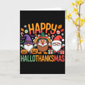 Hallothanksmas Dental Istant Funny Tooth Christmas Kaart (Gele Bloem)