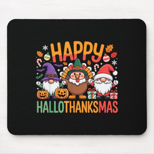 Hallothanksmas Dental Istant Funny Tooth Christmas Muismat (Voorkant)