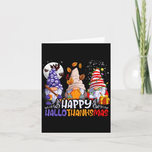 Hallothanksmas Gnomes Halloween Thanksgiving Chris Kaart (Voorkant)