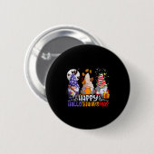 Hallothanksmas Gnomes Halloween Thanksgiving Chris Ronde Button 5,7 Cm (Voorkant /achterkant)