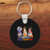Hallothanksmas Gnomes Halloween Thanksgiving Chris Sleutelhanger (Voorkant)