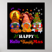 Hallothanksmas Gnomes Halloween Thanksgiving Merry Poster (Voorkant)