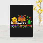 Hallothanksmas Halloween Prettig Kerstfeest Dankze Kaart (Gele Bloem)