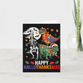 Hallothanksmas Halloween Thanksgiving Christmas Di Kaart (Voorkant)
