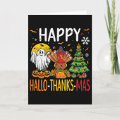 Hallothanksmas Halloween Thanksgiving Christmas  Kaart (Voorkant)