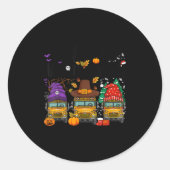 Hallothanksmas Halloween Thanksgiving Christmas Sc Ronde Sticker (Voorkant)