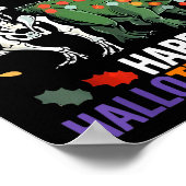 Hallothanksmas Halloween Thanksgiving Kerstmis Di Poster (Hoek)