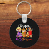 Hallothanksmas Halloween Thanksgiving Kerstmis Sleutelhanger (Voorkant)