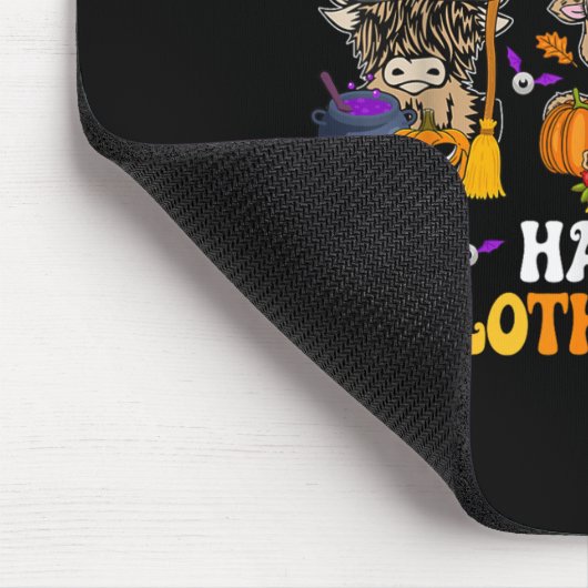 Hallothanksmas Highland Cow Halloween Christmas Th Muismat (Hoek)