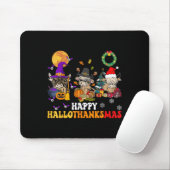 Hallothanksmas Highland Cow Halloween Christmas Th Muismat (Met muis)