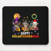 Hallothanksmas Highland Cow Halloween Christmas Th Muismat (Voorkant)