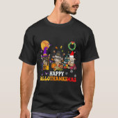 Hallothanksmas Highland Cow Halloween Christmas Th T-shirt (Voorkant)