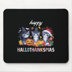 Hallothanksma's Kat Kerstmis Halloween Thanksgivin Muismat