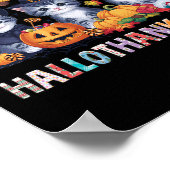 Hallothanksma's Kat Kerstmis Halloween Thanksgivin Poster (Hoek)