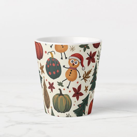 Hallothanksmas kleine latte mok (Voorkant)