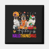 Hallothanksmas Siamese Cat Halloween Thanksgiving Magneet (Voorkant)