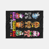 Hallothanksmas Squad Funny Halloween Thanksgiving  Fleece Deken (Voorkant (Horizontaal))