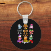 Hallothanksmas Squad Funny Halloween Thanksgiving Sleutelhanger (Voorkant)