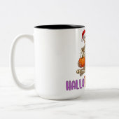 Hallothanksmas T-Shirt Baby Bodysuit Tweekleurige Koffiemok (Links)