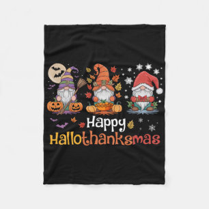 Hallothanksmas T-shirt Kabouters Halloween Thanksg Fleece Deken