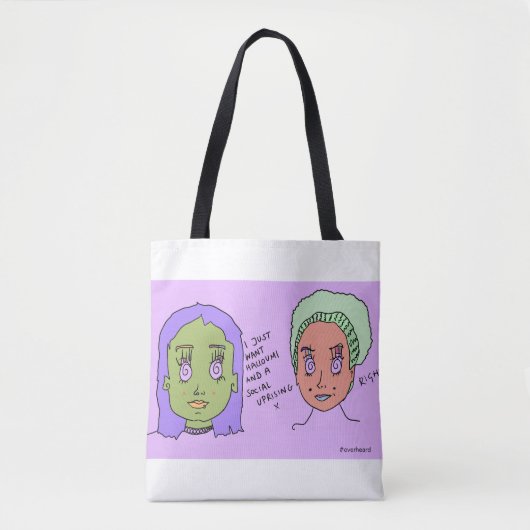 Halloumi | Canvas tas | #overhear (Voorkant)