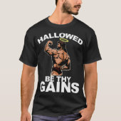 Hallow be Thy Gains grappige kandidaat Jesus Bodyb T-shirt (Voorkant)
