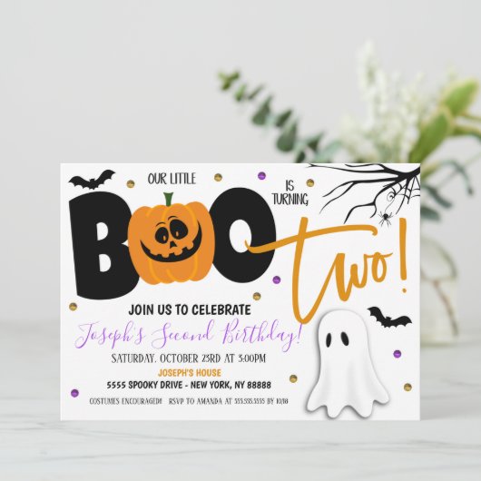 Hallow Birthday Invitation Kaart (Staand voorkant)