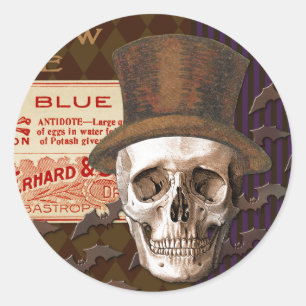 Hallow Eve Halloween Skull Ronde Sticker
