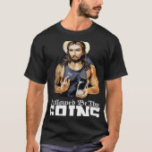 Hallowable be Thy Gains Jesus Weight Lifting Worko T-shirt (Voorkant)