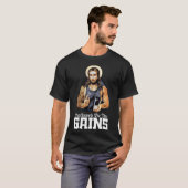 Hallowable be Thy Gains Jesus Weight Lifting Worko T-shirt (Voorkant volledig)