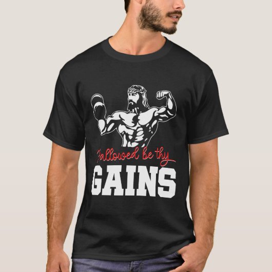 Hallowable be Thy Gay Jesus Workout T-shirt (Voorkant)