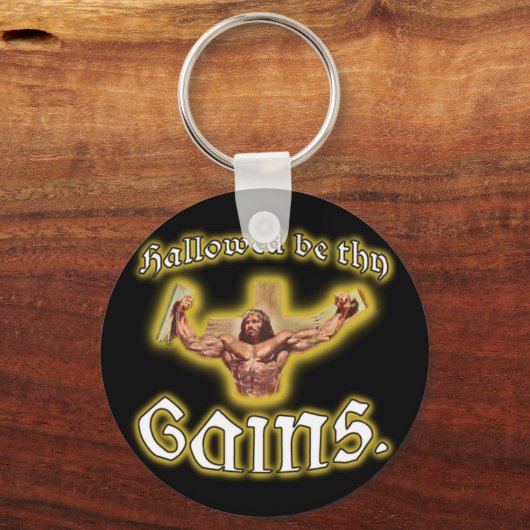 "Hallowbe thy Gains" Sleutelhanger (Voorkant)