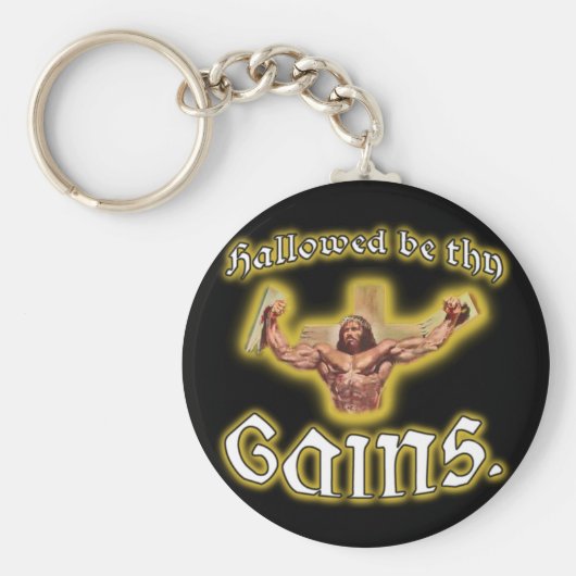 "Hallowbe thy Gains" Sleutelhanger (Voorkant)