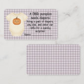 Hallowe Baby shower Luier Raffle Kaart (Voorkant / Achterkant)