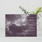 HalloWedding Gothic Romantisch Paarse Vrijgezellen Kaart (Staand voorkant)