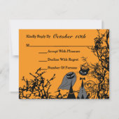 Hallowedding Katten Huwelijk RSVP Kaart Op Maat (Voorkant)