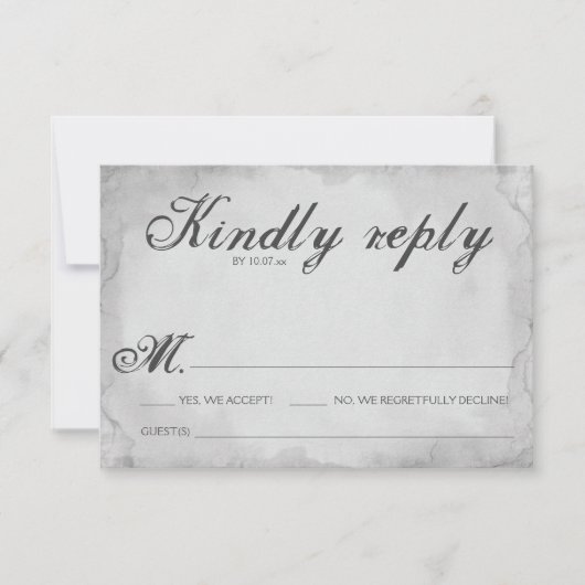 Hallowedding RSVP-kaart Kaart (Voorkant)