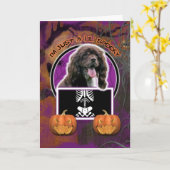 Hallowee, - enkel een Griezelige Lil - Kaart (Gele Bloem)