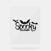 Halloweed Funny Hippie Pumpkin Halloween Acryl Bord (Voorkant)